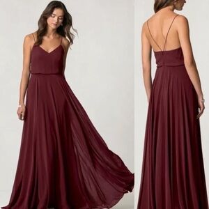 ANTRHOPOLOGIE by Jenny Yoo‎ Inesse Hibiscus Maxi dress BHLDN size 0